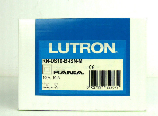 Lutron Rania DOUBLE SWITCH RN-DS10-B-ISN-M Complimentary silver Wall SWITCH New