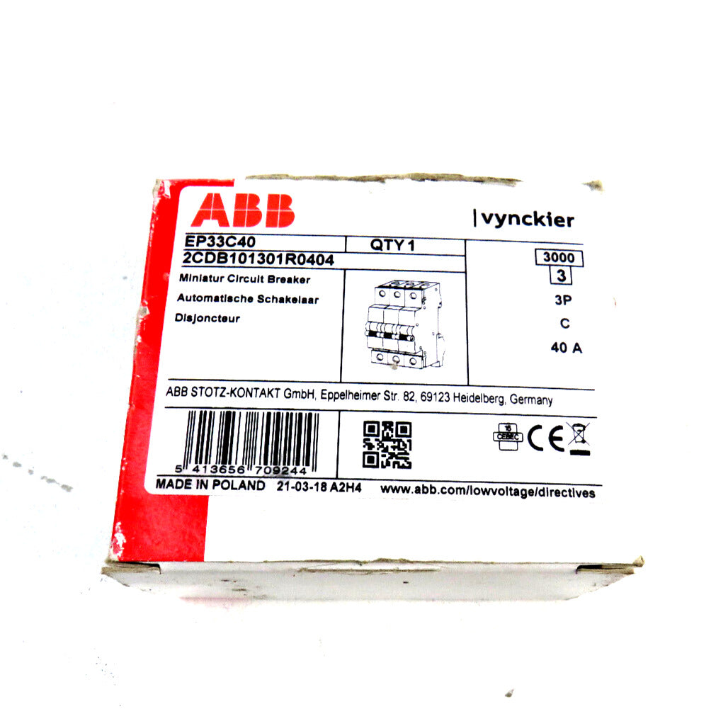 ABB EP33C40 CIRCUIT BREAKER     New