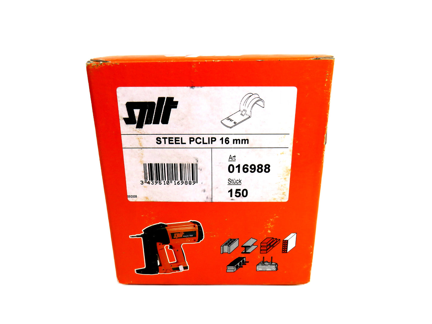 SPIT 016988 Steel pclip 16 mm 16mm   150 x pieces per purchase New