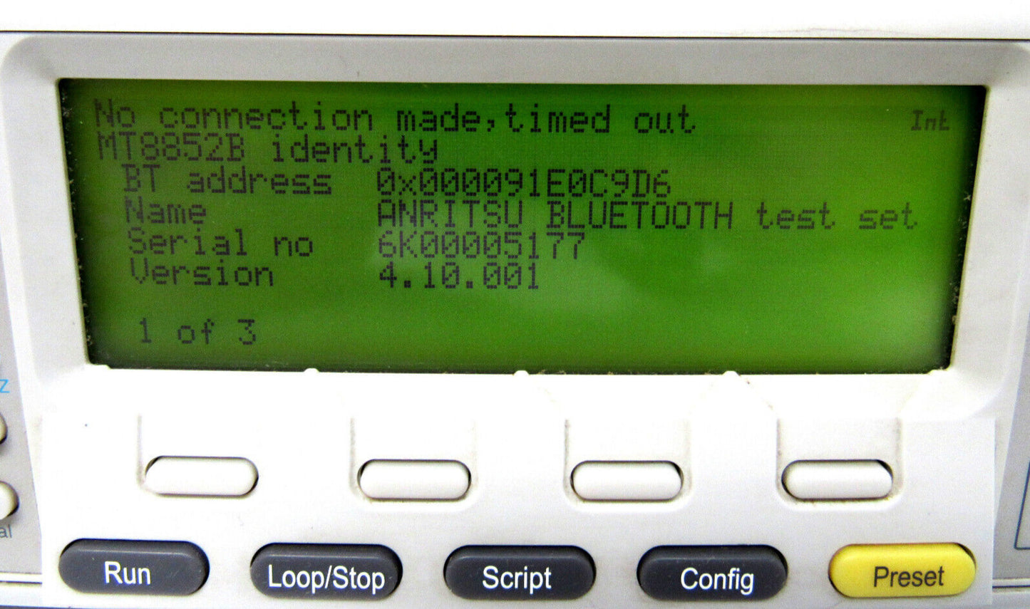 ANRITSU  MT8852B Bluetooth Test Set ver 4.1