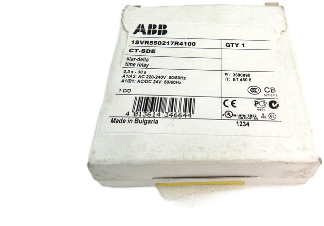 ABB  CT-SDE Star Delta Time Relay    New