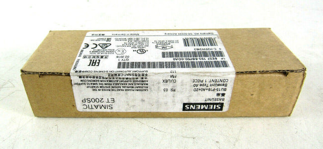 Siemens Simatic S7 ET200SP Base-Unit,6ES7 193-6BP00-0BA0,6ES7193-6BP00-0BA0