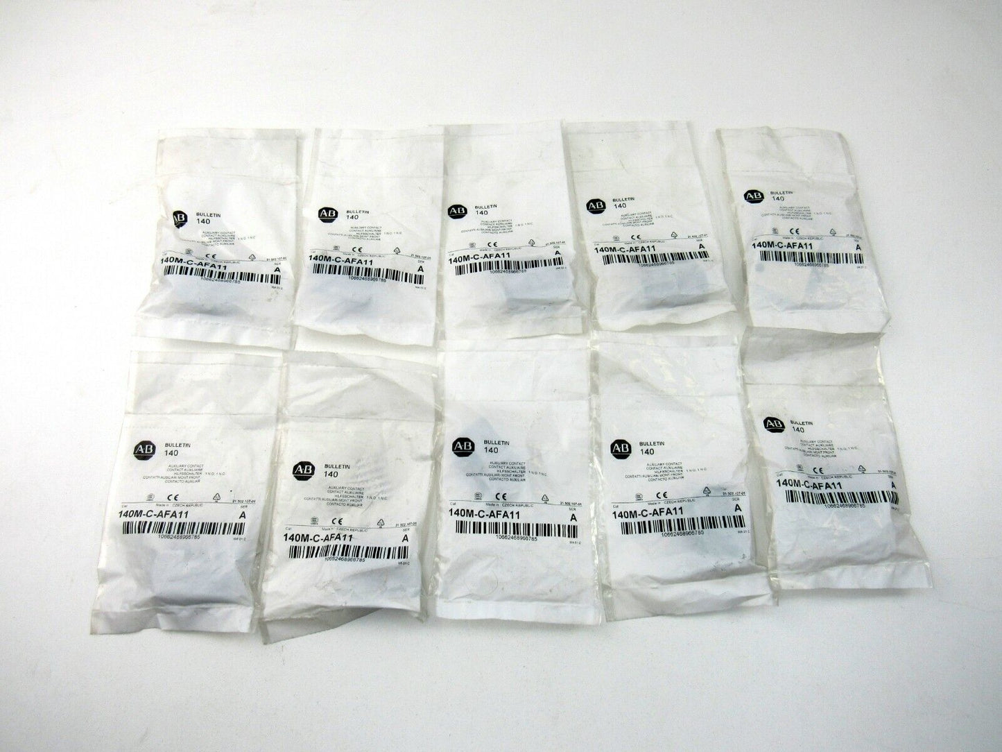 Allen Bradley  140M-C-AFA11 AUXILIARY CONTACT AB  Lot of 10 New