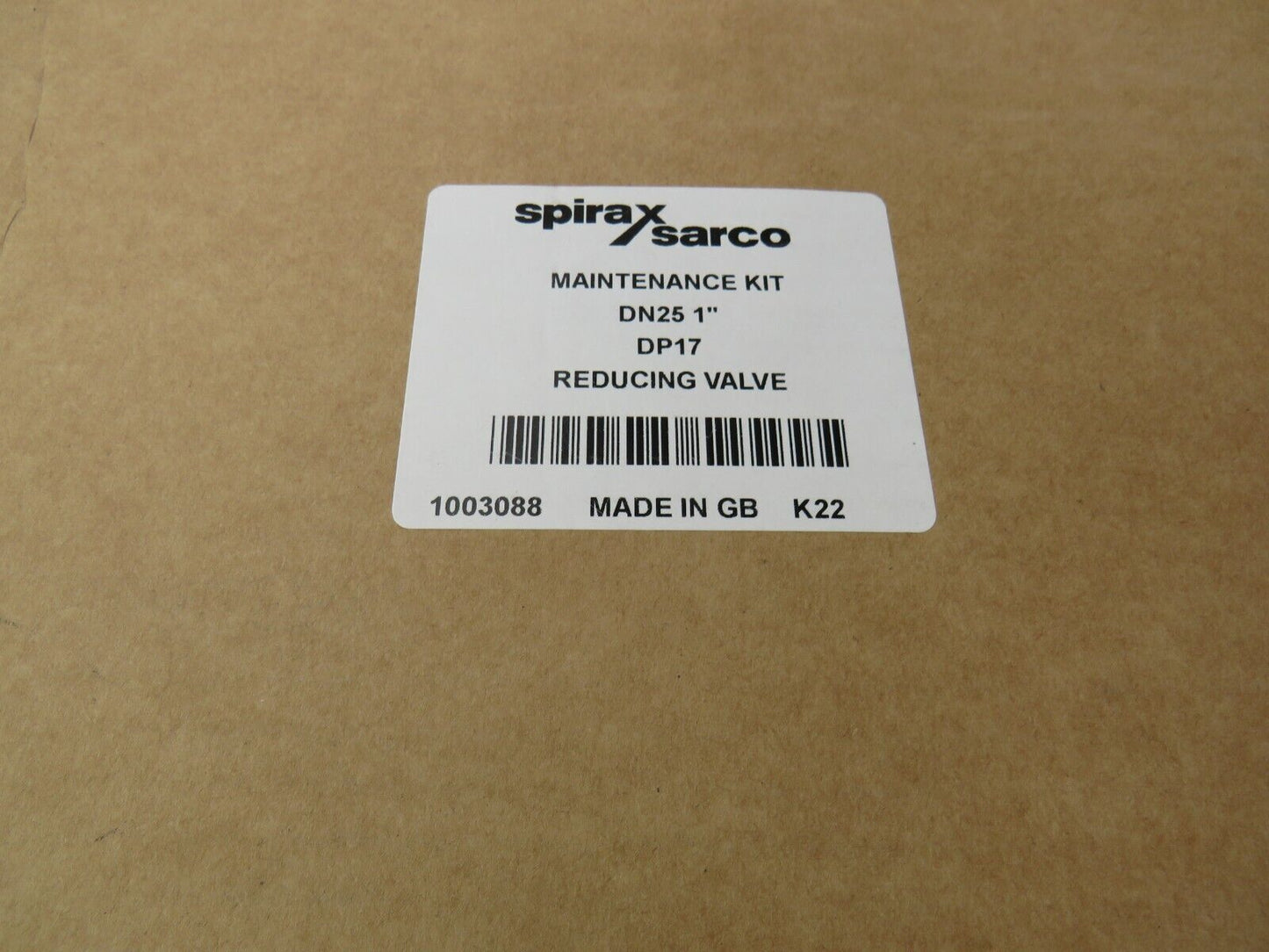 SPIRAX SARCO 1003088 MAINTENANCE KIT DN25 1 INCH DP17 REDUCING VALVE    New