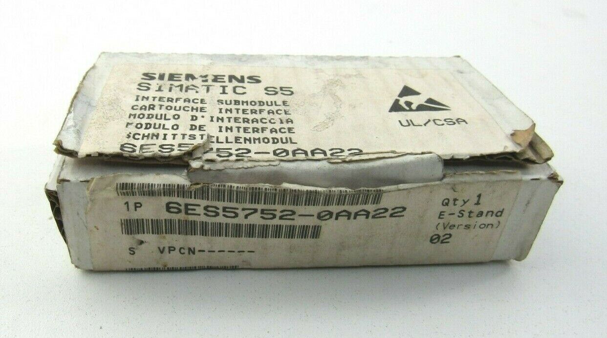 SIEMENS 6ES5752 0AA22 E STAND 02 INTERFACE SUBMODULE New