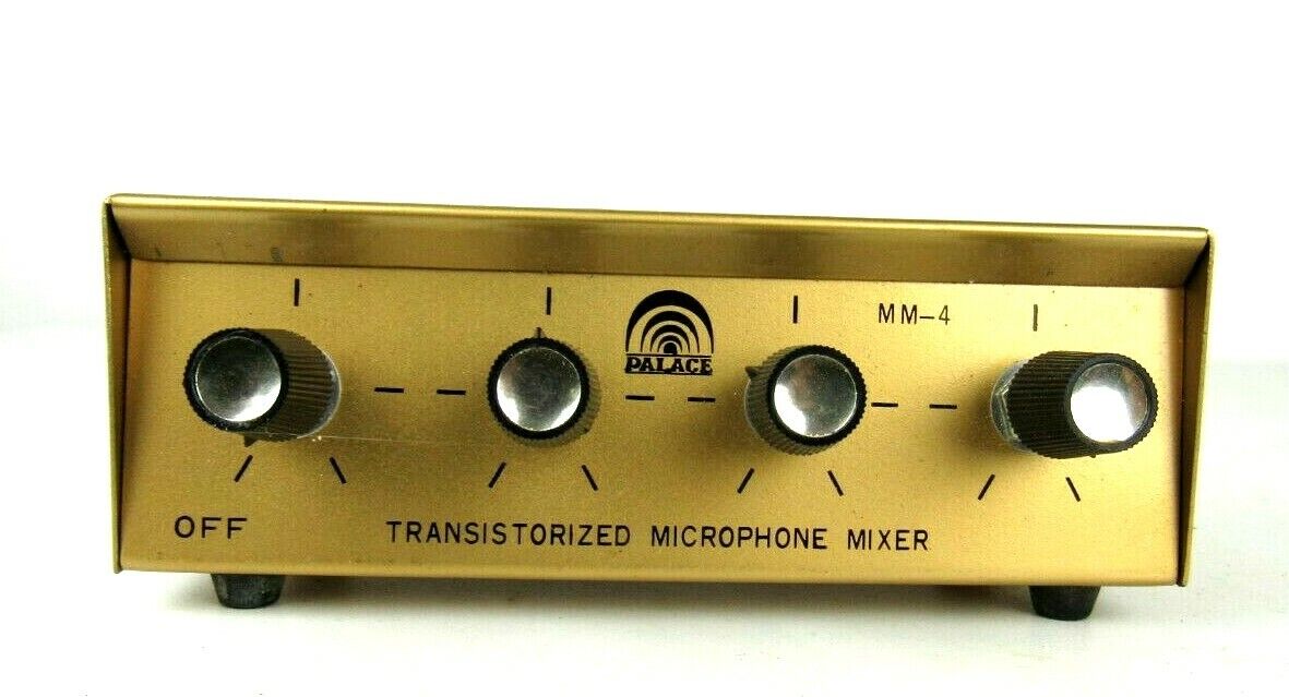 Vintage Palace MM 4 Transistorized Microphone Mixer W. Box Japan