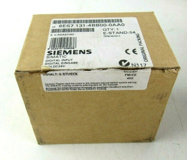 5x NEW Siemens Simatic 6es7 131-4bb00-0aa0 6es7131 5 Piece
