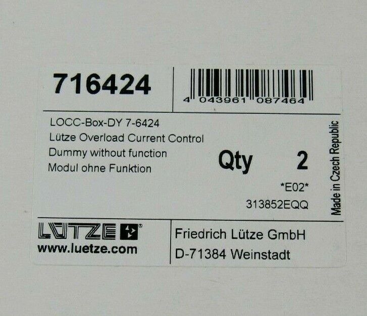 New Lot of 22 x  Luetze Lutze 716424 LOCC-Box-DY 7-6424