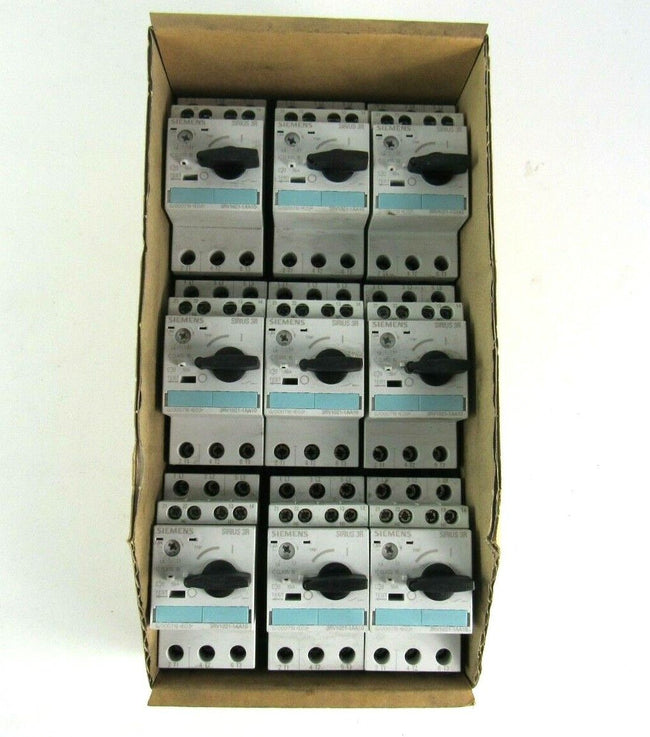 LOT OF 9X  3RV1021 1AA10 Motor Starter Circuit Protector 1.1-1.6 Amp 3RV10211AA1