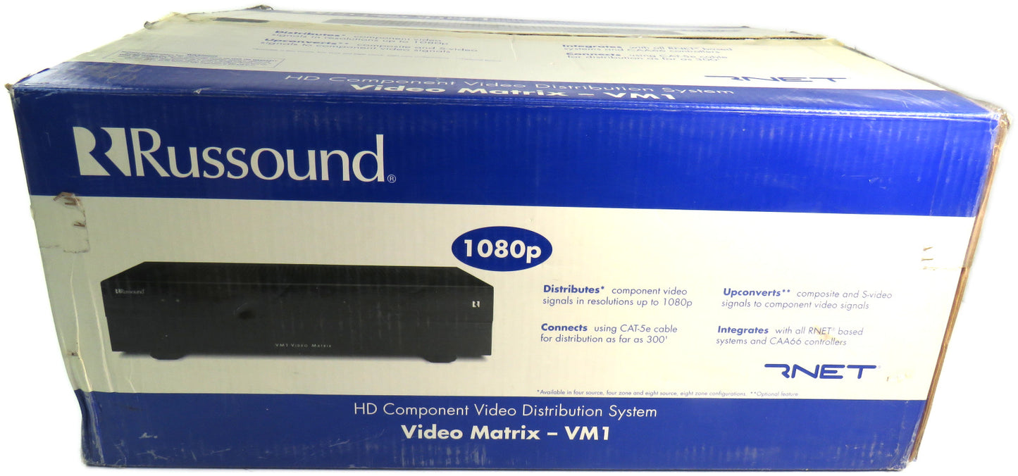 RUSSOUND  VM1 4 VIDEO MATRIX + 4 PIECES VMR1    New