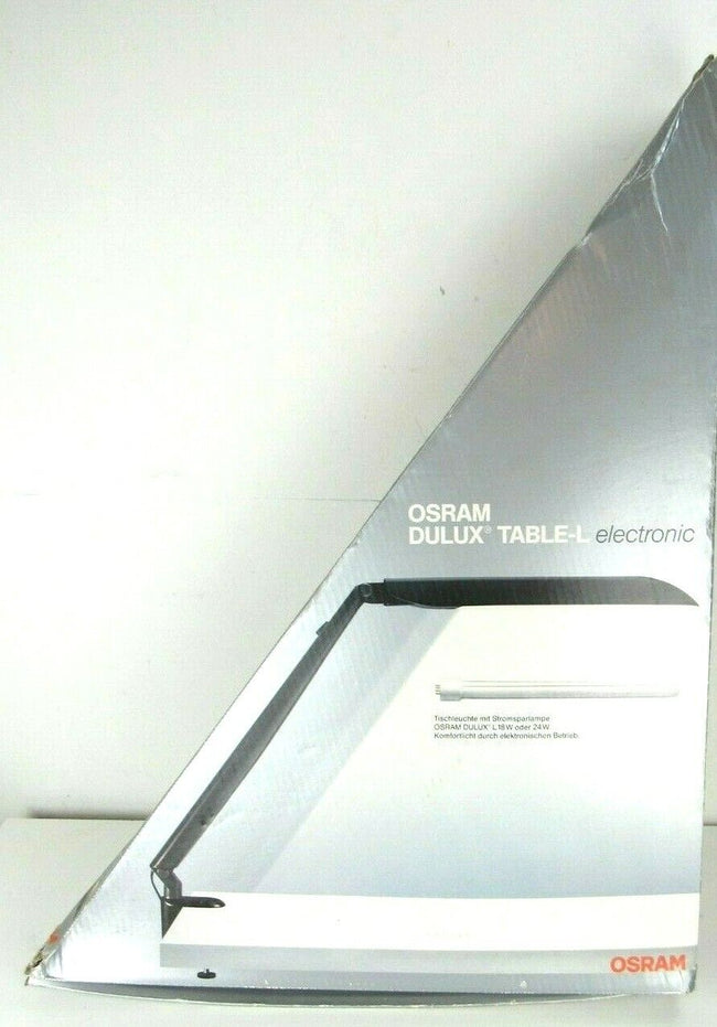 NEW vtg Osram Dulux Table-L Electronic Black 80s desktop lamp retro office