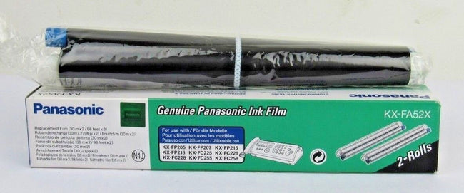 3x roll Original Panasonic KX-FA52X Black Replacement Ink Film Roll Two +1 extra