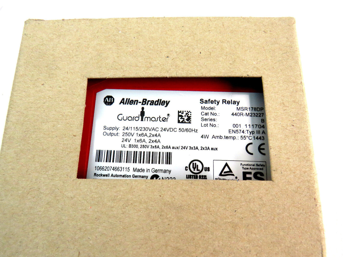 Allen Bradley MSR178DP GUARDMASTER SAFETY RELAY     New