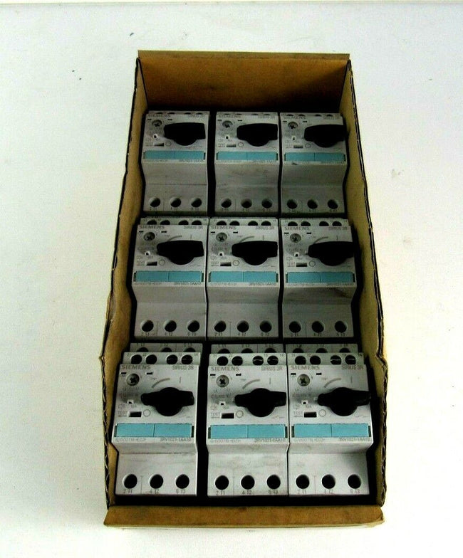 LOT OF 9X  3RV1021 1AA10 Motor Starter Circuit Protector 1.1-1.6 Amp 3RV10211AA1