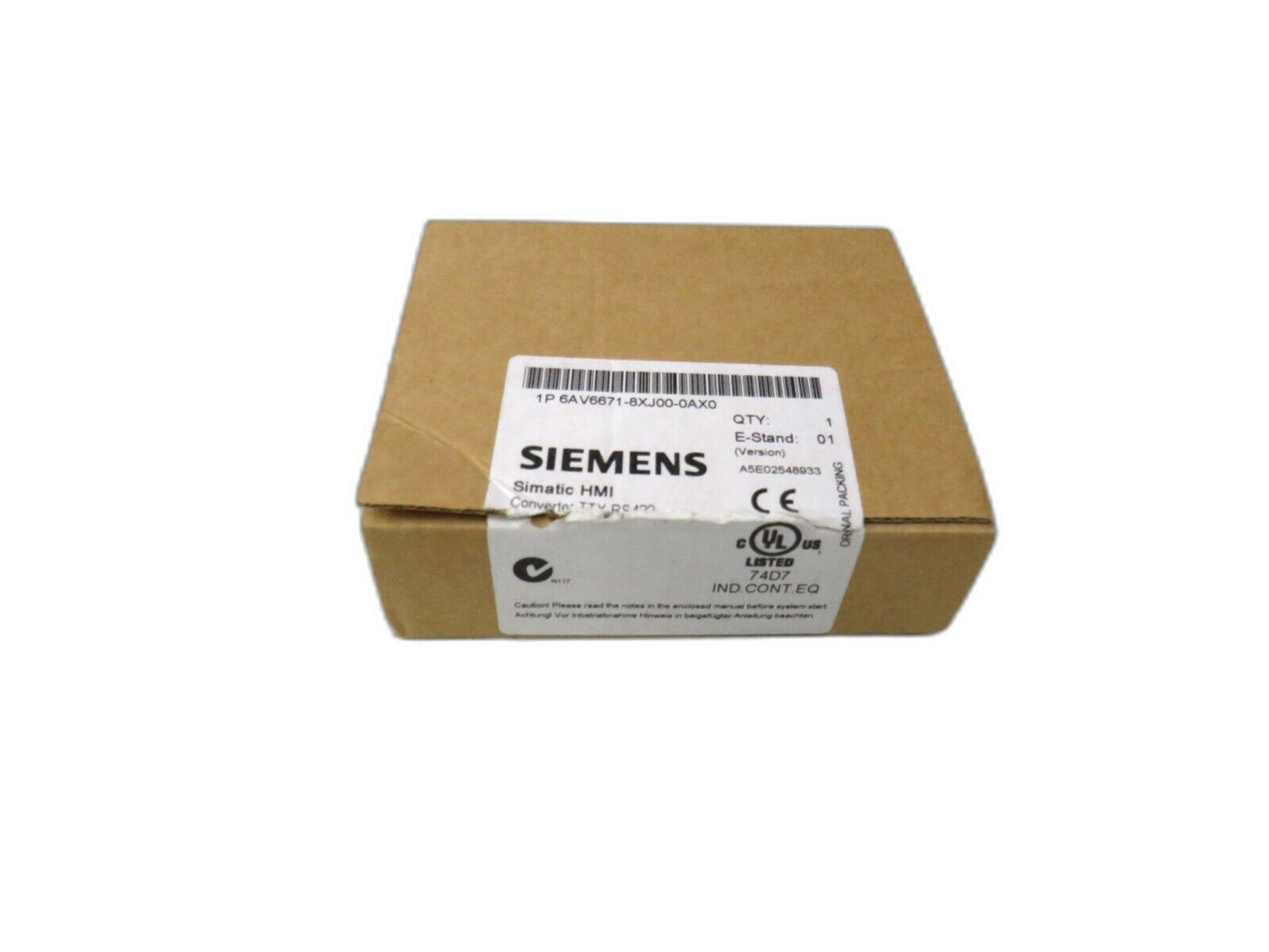 SIEMENS  6AV6671-8XJ00-0AX0 6AV6671-8XJ00-0AX0 Converter RS422 to TTY    New