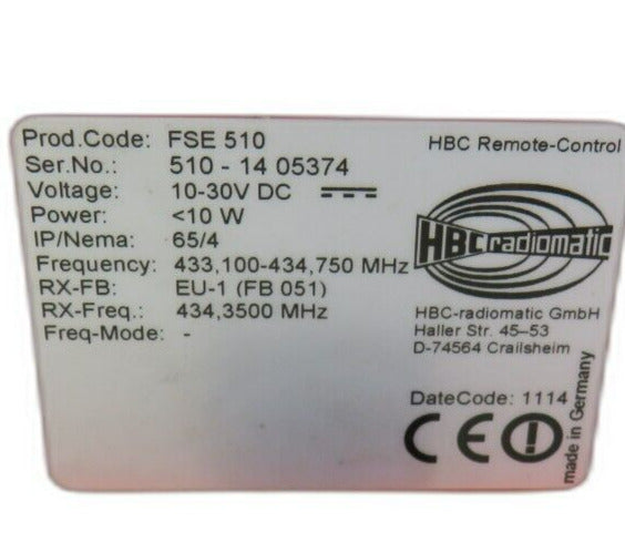 HBC RADIOMATIC FSE 510 fse510 ABB