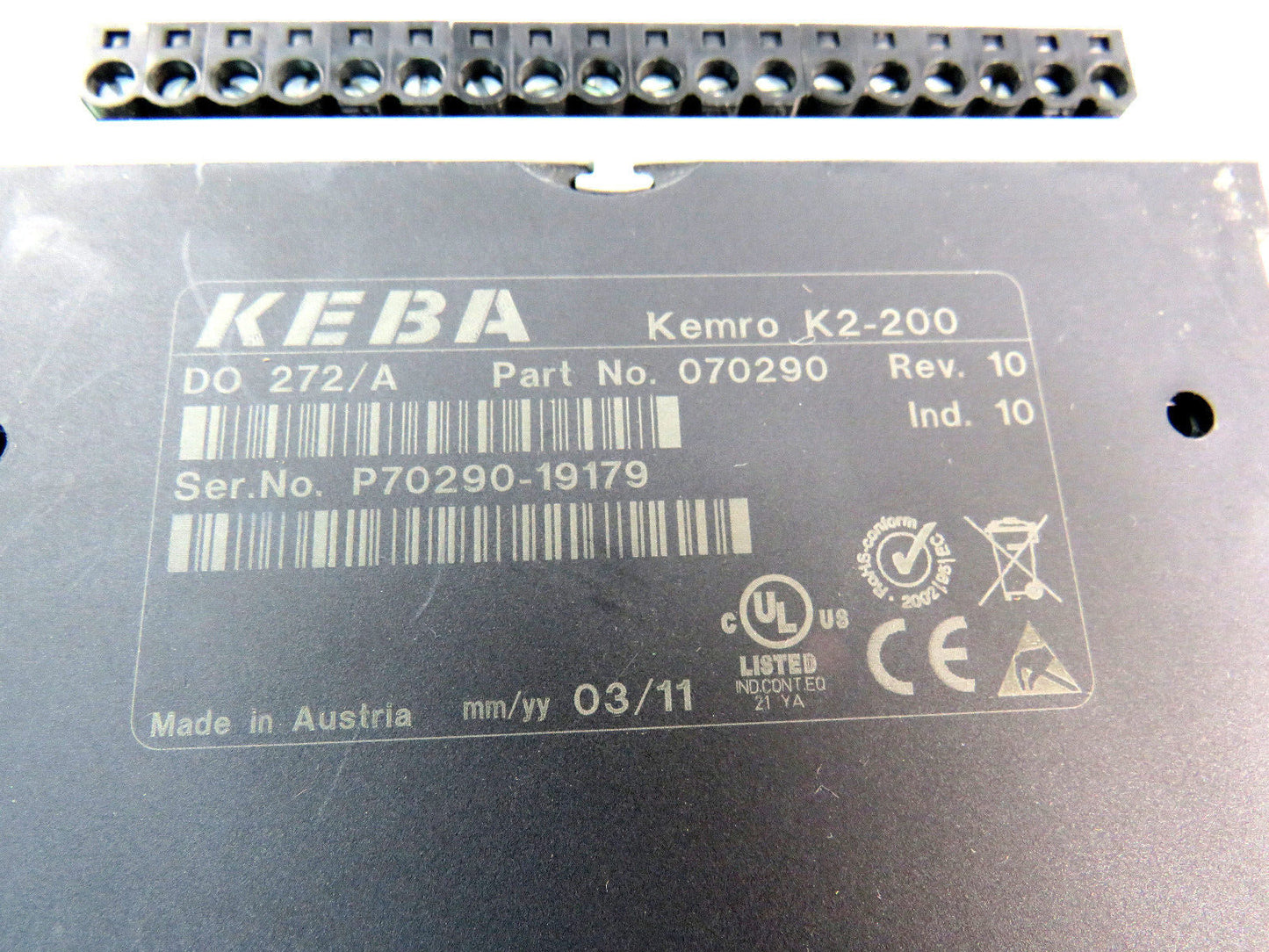 KEBA  DM 272/A 070258 KEMRO K2-200