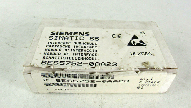 New  SIEMENS 6ES5752-0AA23, SIMATIC S5